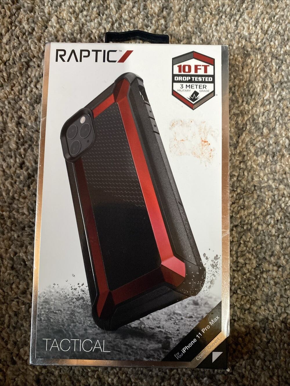 Raptic Tactical iPhone 11 Pro Max New In Box Phone Case Black/Red